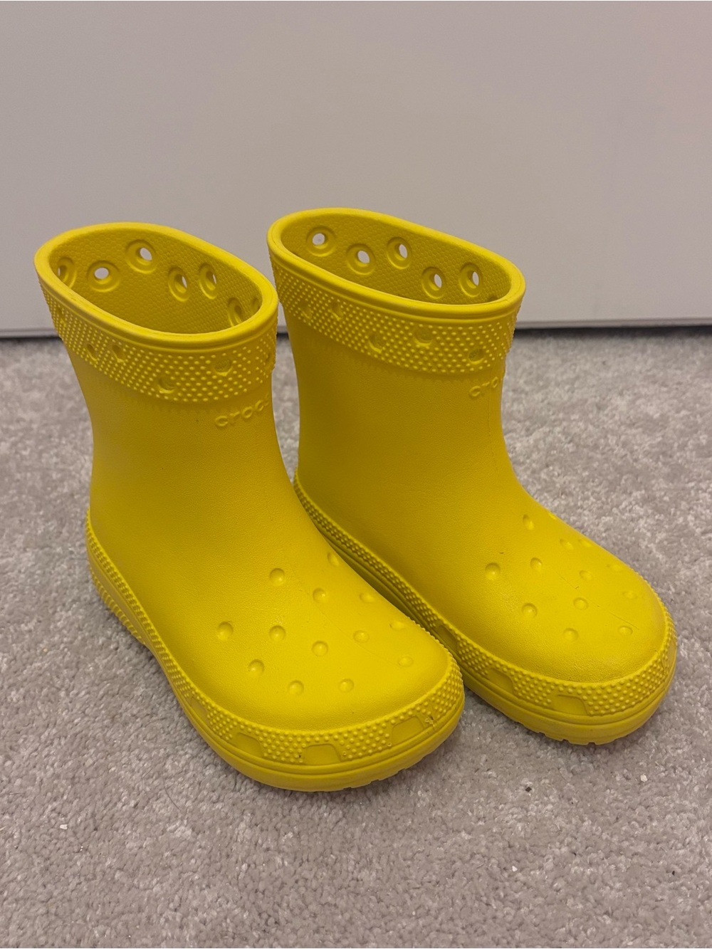 Crocs Kids Yellow Rain Boots Size C12